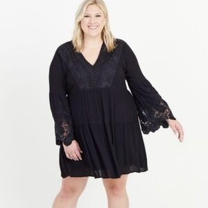 ARULA Black Lace Long Sleeve Dress